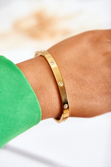 Plieno apyrankė su cirkonio akutėmis aukso spalvos Lauren 2