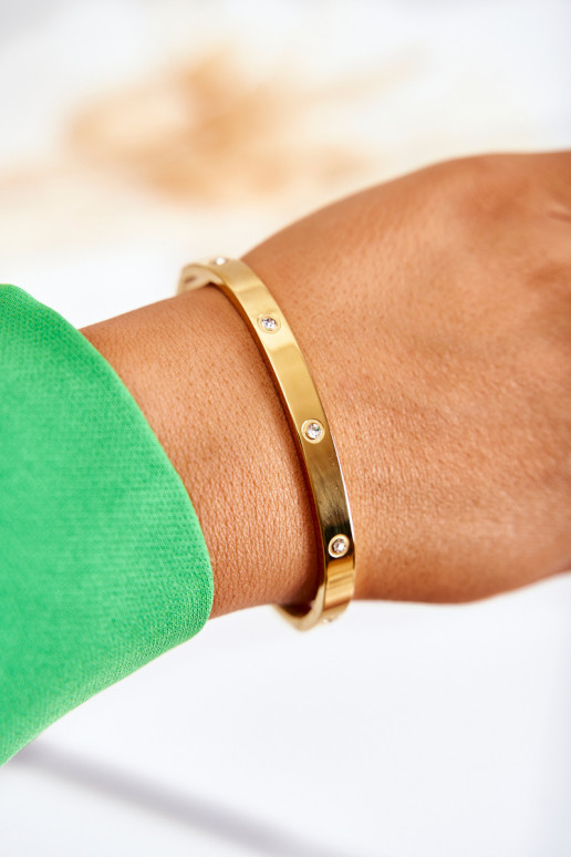 Plieno apyrankė su cirkonio akutėmis aukso spalvos Lauren