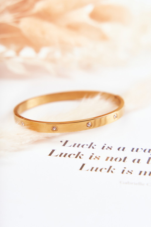 Plieno apyrankė su cirkonio akutėmis aukso spalvos Lauren