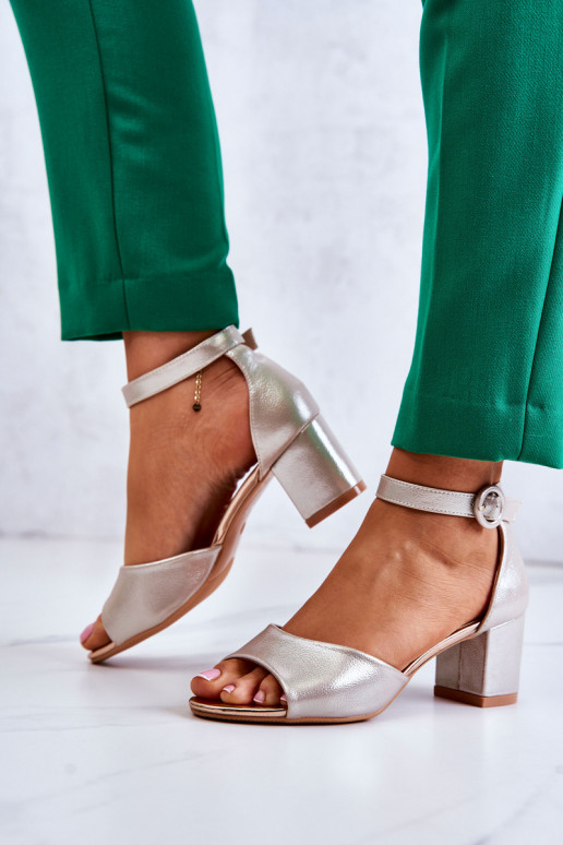 Oda Aukštakulniai sandalai Vinceza 20100 aukso spalvos