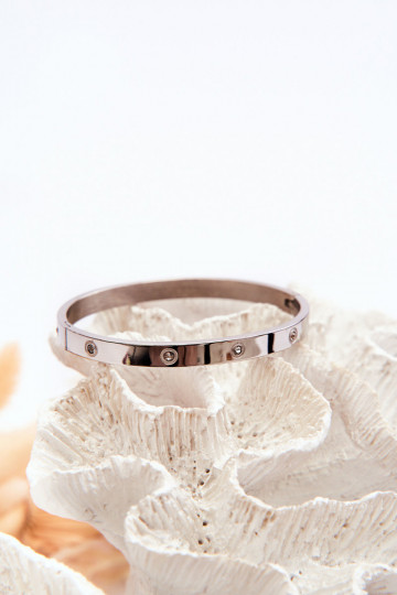 Plieno apyrankė su tviskančiomis akutėmis sidabro spalvos Lauren 2