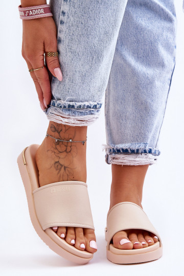 Moteriškas Šlepetės su platforma Big Star LL274933 smėlio spalvos 2