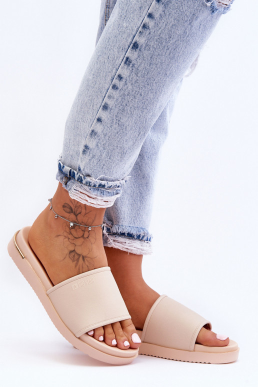 Moteriškas Šlepetės su platforma Big Star LL274933 smėlio spalvos