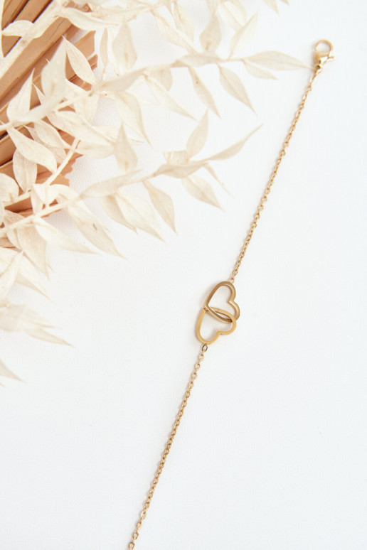 Apyrankė Su Širdelėmis aukso spalvos