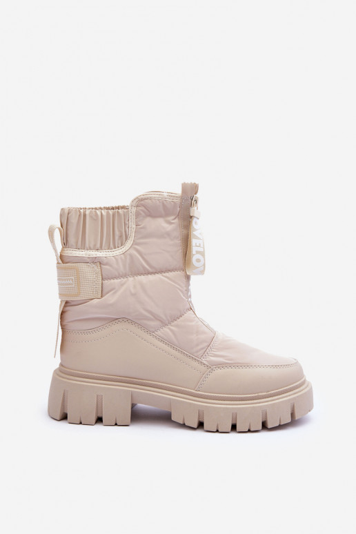 Aukštas sniego batai Moteriškas pašiltinti smėlio spalvos Freoc