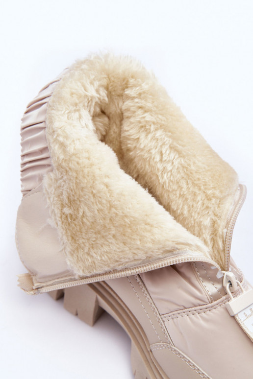 Aukštas sniego batai Moteriškas pašiltinti smėlio spalvos Freoc