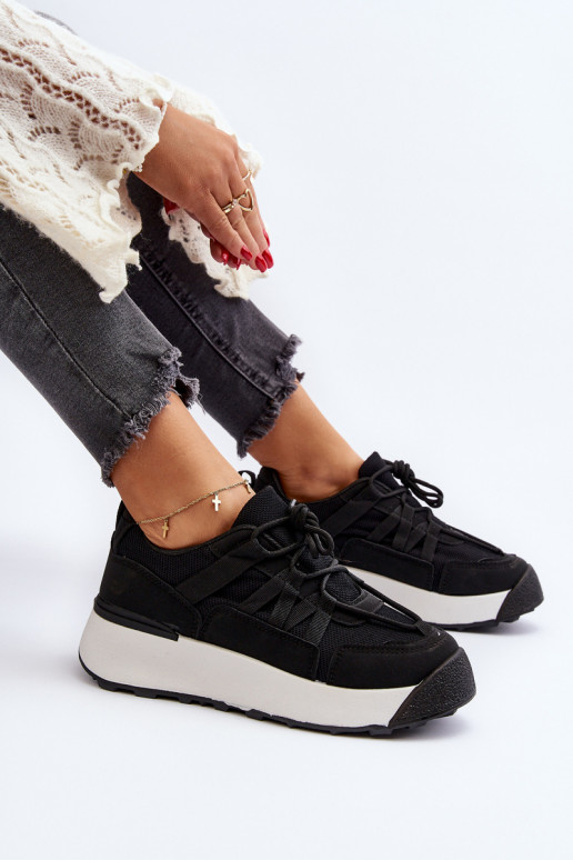 Moteriški sportiniai bateliai, sportbačiai juodos spalvos Phyrena