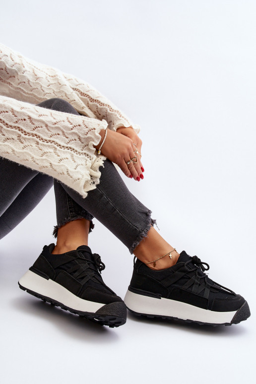 Moteriški sportiniai bateliai, sportbačiai juodos spalvos Phyrena