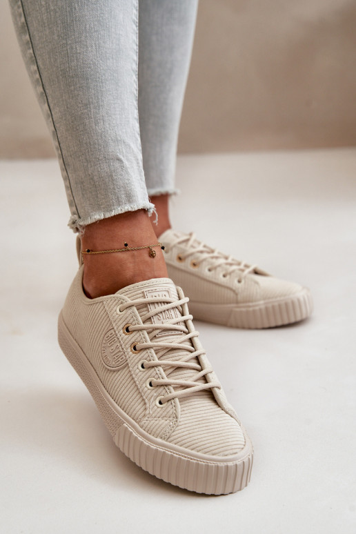 Velvetinės Laisvalaikio bateliai pašiltinti Big Star OO274812 Hi-Poly System smėlio spalvos