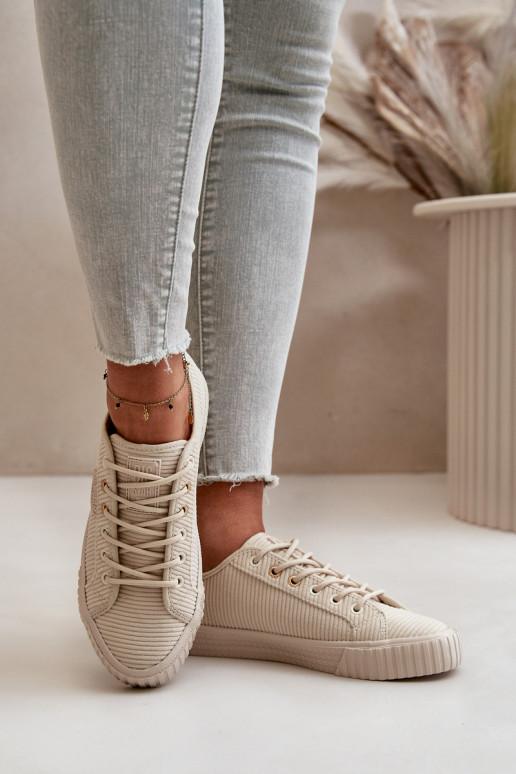 Velvetinės Laisvalaikio bateliai pašiltinti Big Star OO274812 Hi-Poly System smėlio spalvos