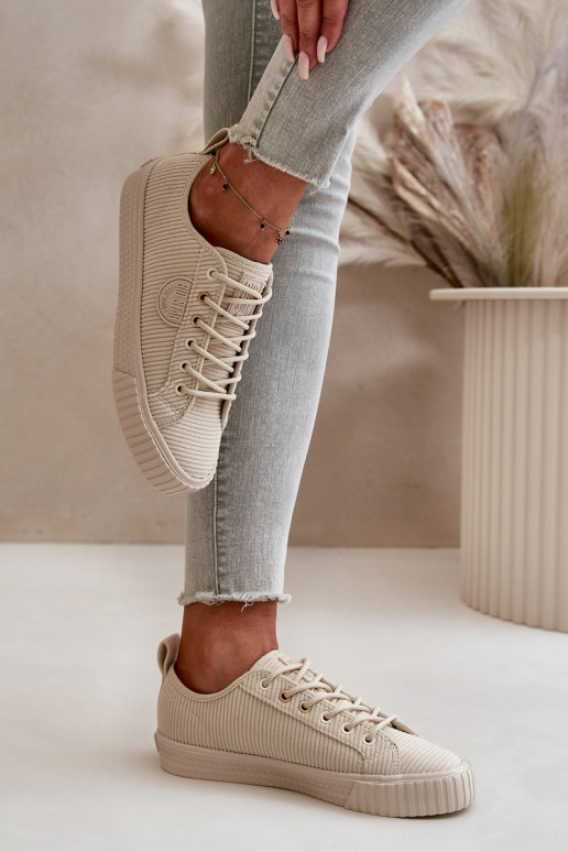 Velvetinės Laisvalaikio bateliai pašiltinti Big Star OO274812 Hi-Poly System smėlio spalvos