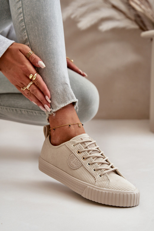 Velvetinės Laisvalaikio bateliai pašiltinti Big Star OO274812 Hi-Poly System smėlio spalvos