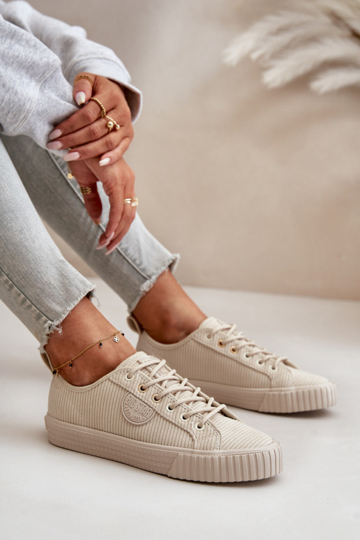 Velvetinės Laisvalaikio bateliai pašiltinti Big Star OO274812 Hi-Poly System smėlio spalvos