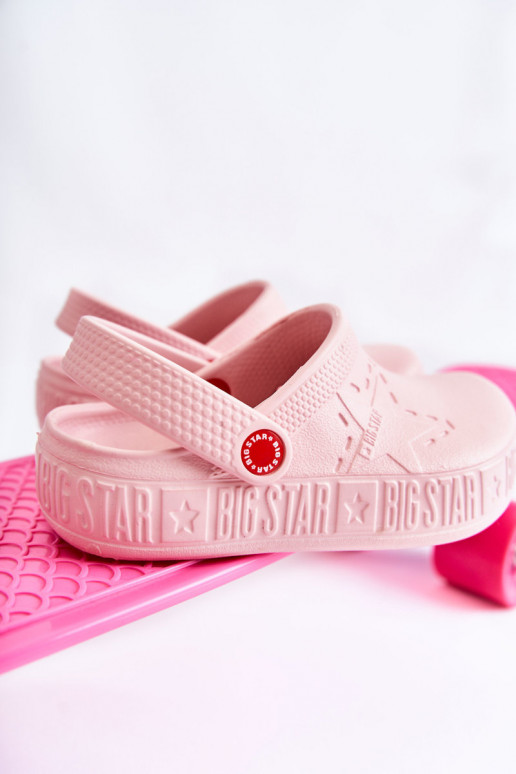 Vaikiški Lengvos šlepetės Crocs Big Star II375007 rožinės spalvos