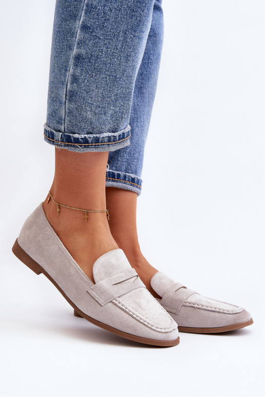 Moteriškas Klasikinio modelio Mokasinai pilkos spalvos Olevin