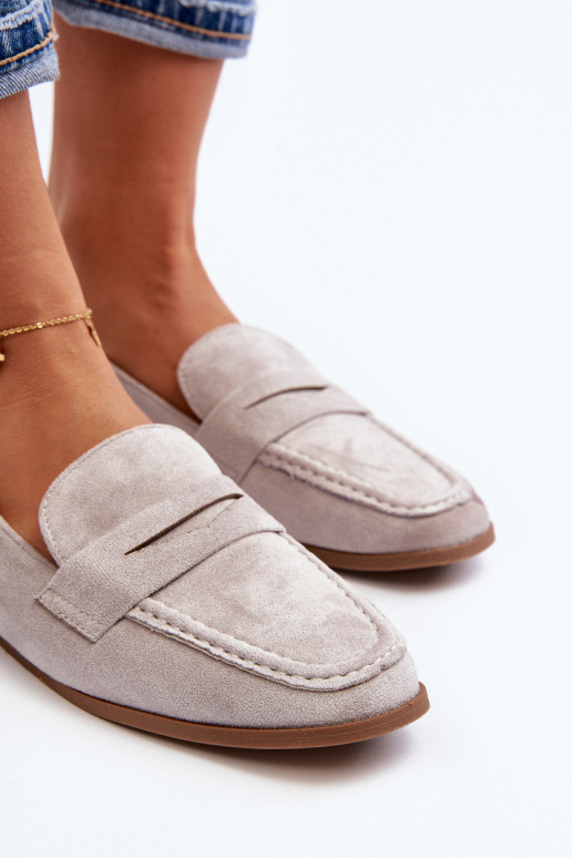 Moteriškas Klasikinio modelio Mokasinai pilkos spalvos Olevin