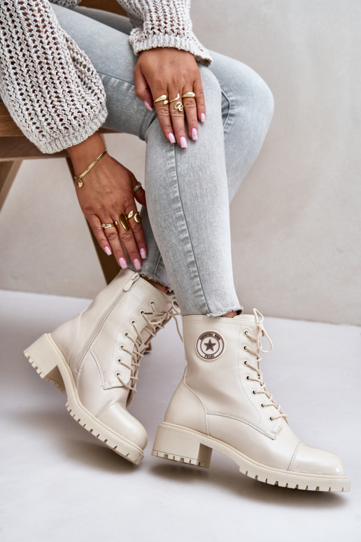 Darbiniai kulkšnies batai Į Pilį pašiltinti smėlio spalvos Soratta