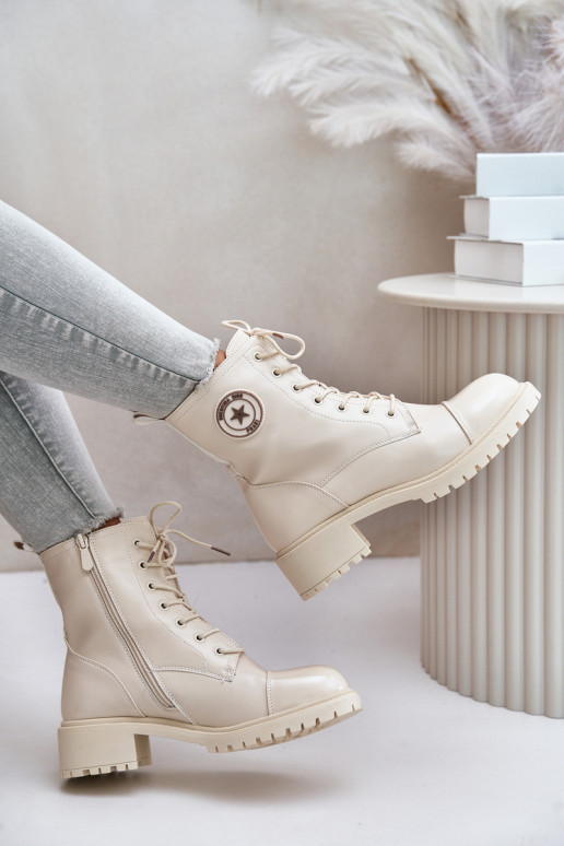 Darbiniai kulkšnies batai Į Pilį pašiltinti smėlio spalvos Soratta