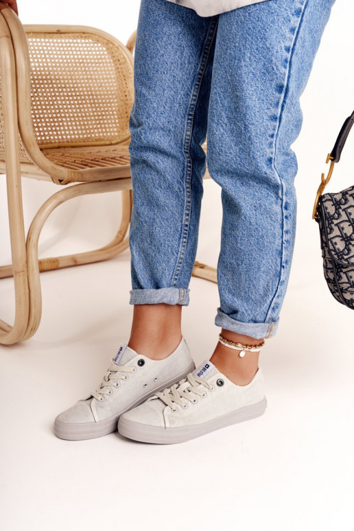 Moteriškos žemos laisvalaikio batai Big Star DD274439 pilkos spalvos