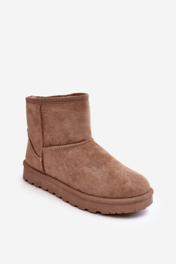 iš zomšos sniego batai Moteriškas pašiltinti smėlio spalvos Įjungtanga