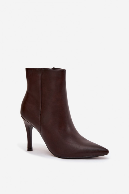 pašiltinti Moteriški aulinukai su plonais kulniukais Eko Oda CzekoladoĮe Nolisse