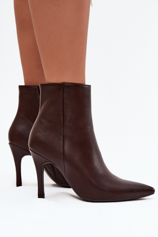 pašiltinti Moteriški aulinukai su plonais kulniukais Eko Oda CzekoladoĮe Nolisse