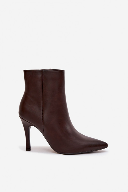 pašiltinti Moteriški aulinukai su plonais kulniukais Eko Oda CzekoladoĮe Nolisse