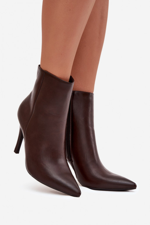 pašiltinti Moteriški aulinukai su plonais kulniukais Eko Oda CzekoladoĮe Nolisse