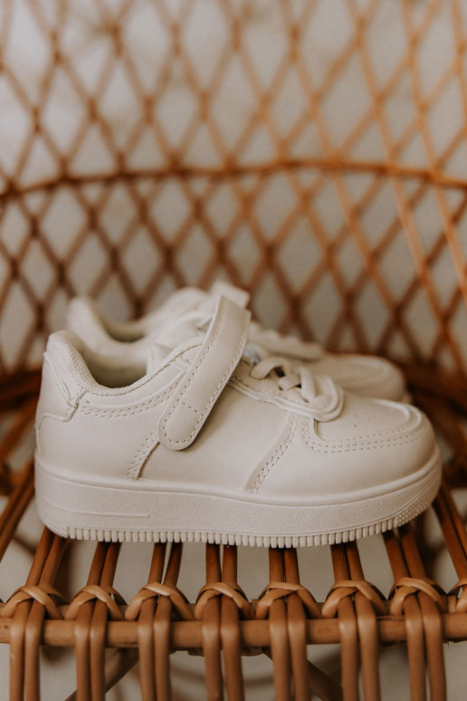 Vaikiški sportiniai bateliai su lipniais užsegimais smėlio spalvos Elike