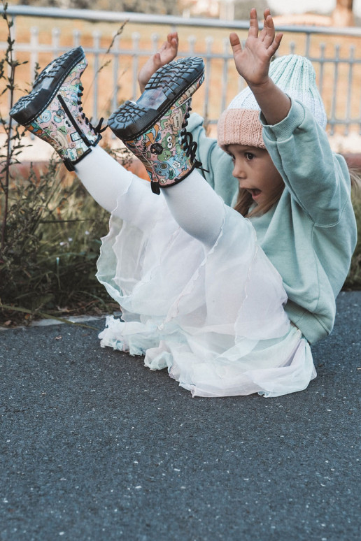 Šilti vaikiški batai Spausdinti rožinės spalvos Dexi