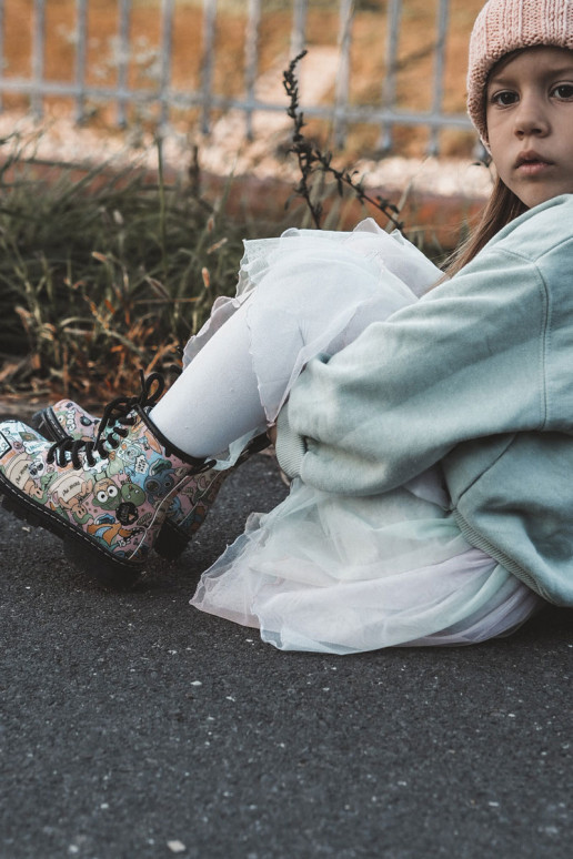 Šilti vaikiški batai Spausdinti rožinės spalvos Dexi