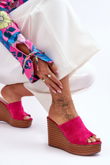 Lengvos šlepetės su platforma rožinės spalvos Good Vibe 2