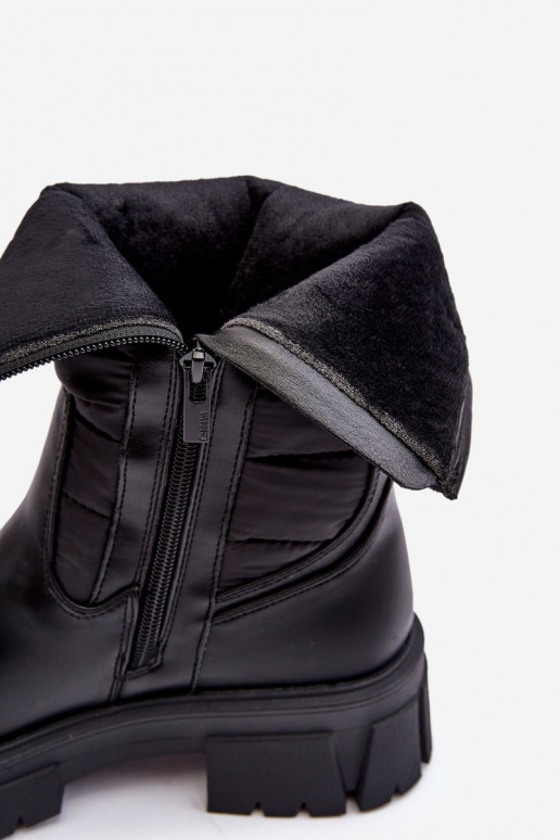 sniego batai Aulinukai pašiltinti su užtrauktukais juodos spalvos Big Star MM274068