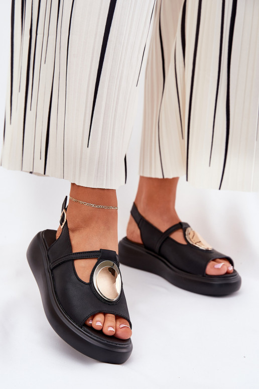 Oda Elegantiško stiliaus Moteriškos basutės S.Barski GR51-603 juodos spalvos