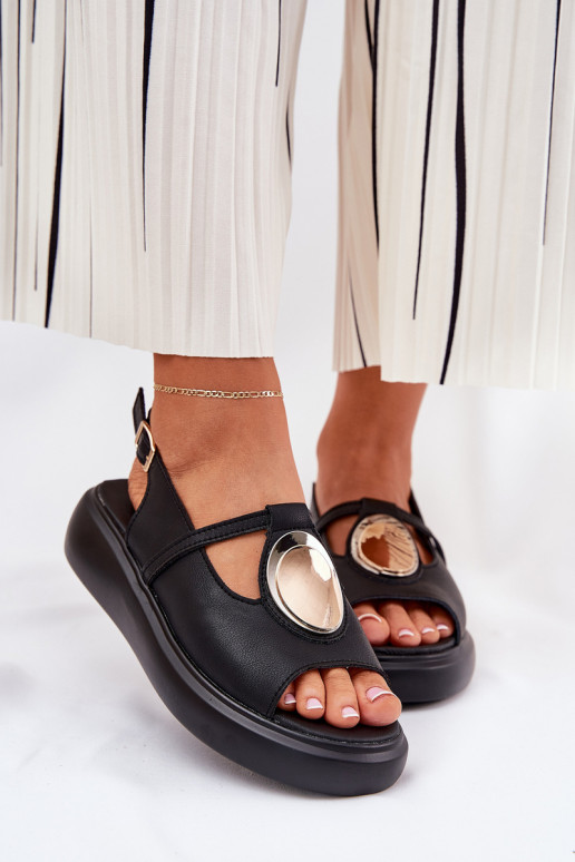 Oda Elegantiško stiliaus Moteriškos basutės S.Barski GR51-603 juodos spalvos