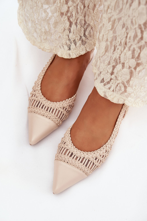 Moteriškos basutės Su Braid Klocke dramblio kaulo spalvos Nivorra