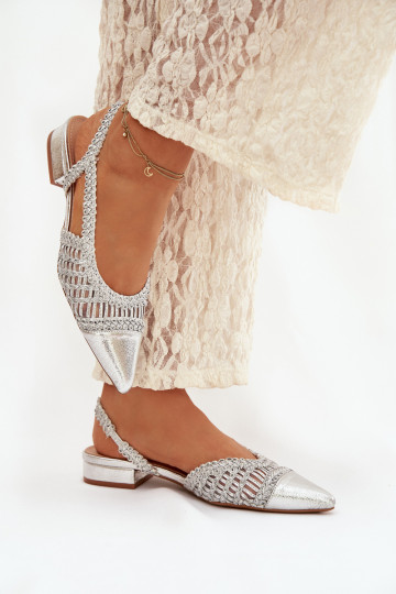 Moteriškos basutės Su Braid Klocke sidabro spalvos Nivorra