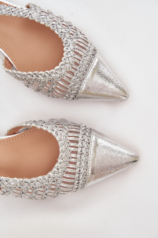 Moteriškos basutės Su Braid Klocke sidabro spalvos Nivorra