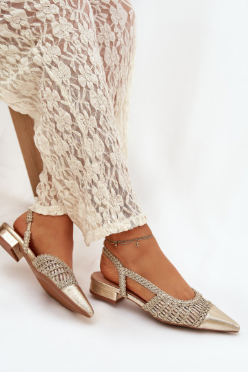 Moteriškos basutės Su Braid Klocke aukso spalvos Nivorra