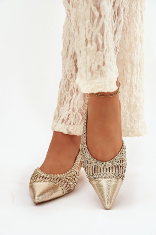 Moteriškos basutės Su Braid Klocke aukso spalvos Nivorra