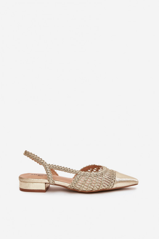 Moteriškos basutės Su Braid Klocke aukso spalvos Nivorra