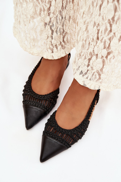 Moteriškos basutės Su Braid Klocke juodos spalvos Nivorra