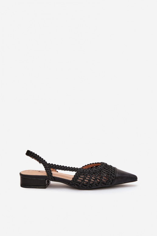 Moteriškos basutės Su Braid Klocke juodos spalvos Nivorra