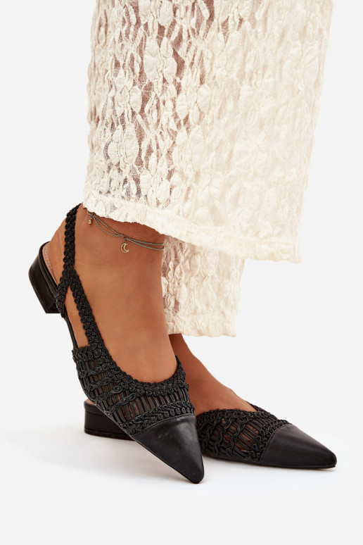 Moteriškos basutės Su Braid Klocke juodos spalvos Nivorra