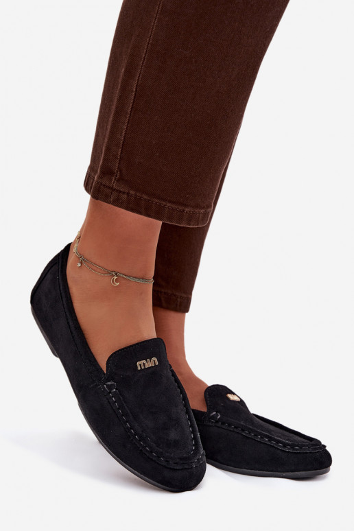 moteriški mokasinaisuTai turižam aukso spalvosm Detalem juodos spalvos Sarivelle