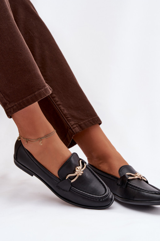 Mokasinai Moteriškas Su puošniais Detalem juodos spalvos Rosynne