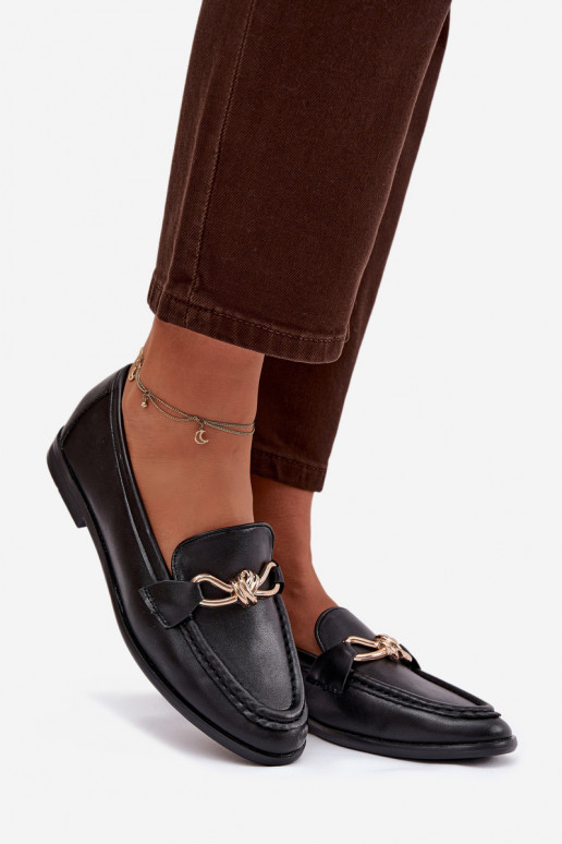 Mokasinai Moteriškas Su puošniais Detalem juodos spalvos Rosynne