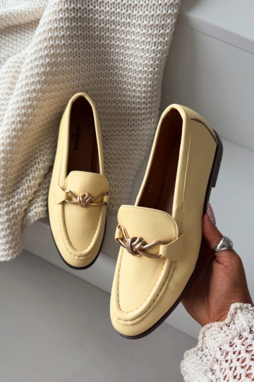 Mokasinai Moteriškas Su puošniais Detalem geltonos spalvos Rosynne