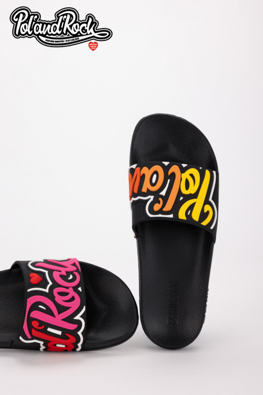 Šlepetės Pol'and'Rock Festival X Big Star SS174508 juodos spalvos