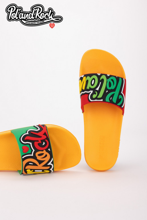 Šlepetės Pol'and'Rock Festival X Big Star SS174507 geltonos spalvos